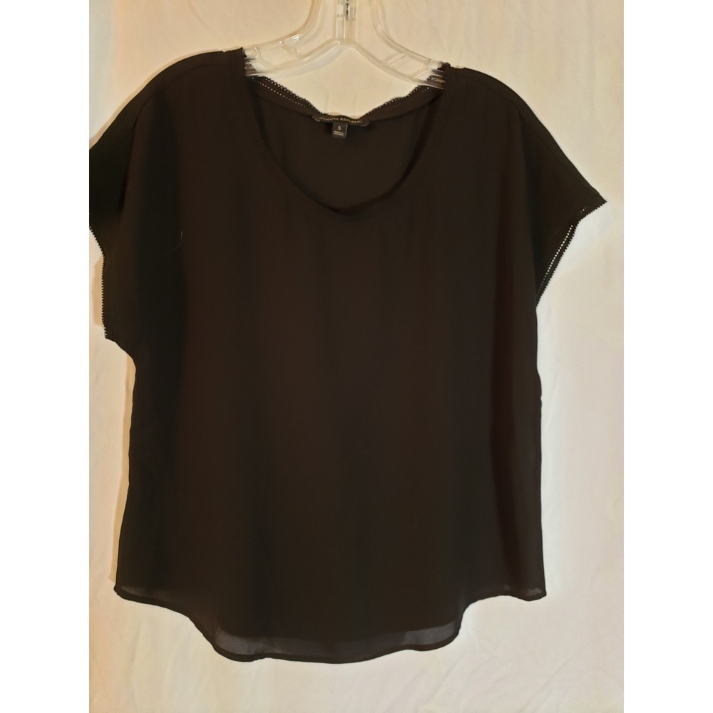Women's Banana Republic Black Short Sleeve Blouse Size S